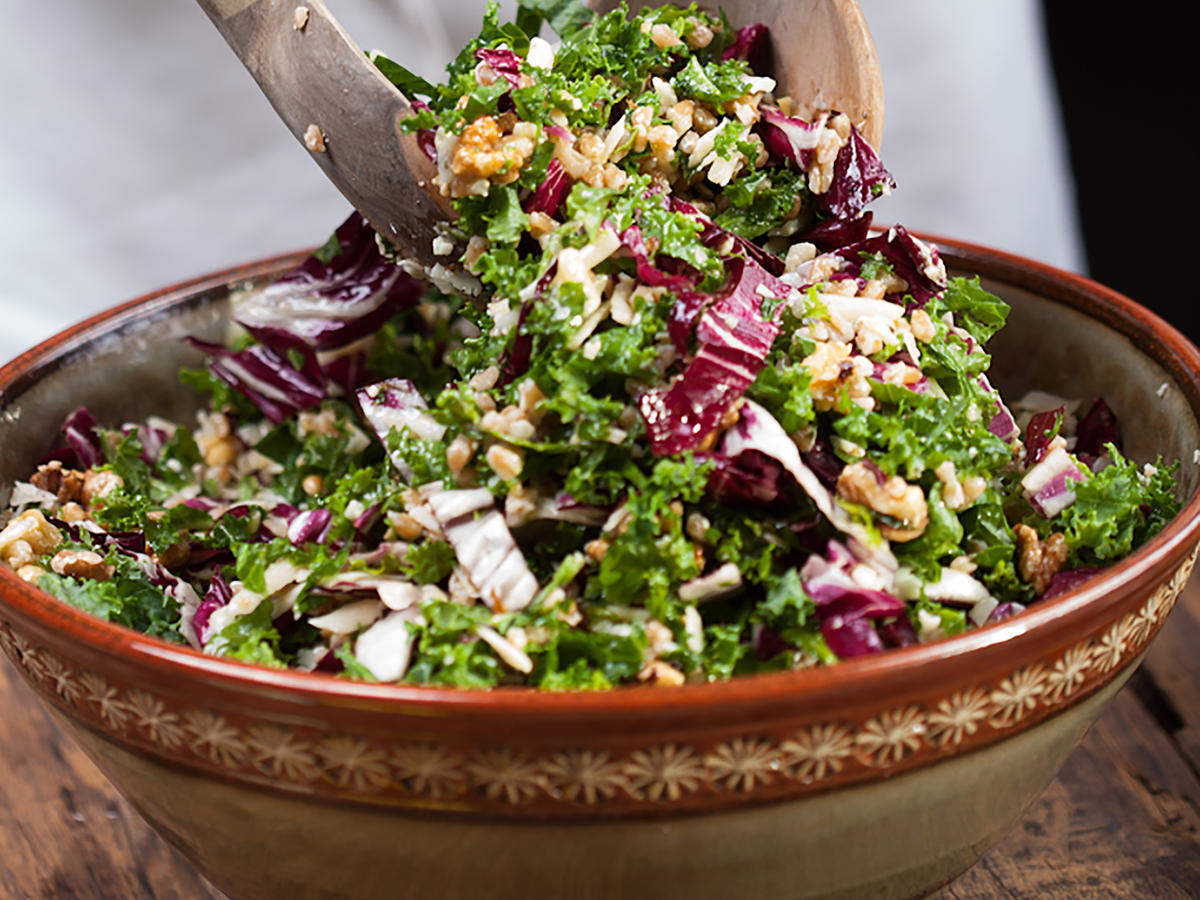 Kale-Radicchio Salad With Farro Recipe | Cooking Light